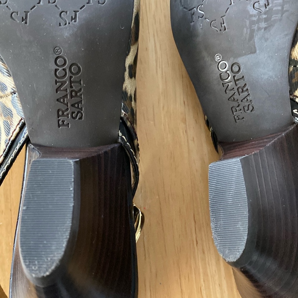 Sandal worn once Franco Sarto leopard design